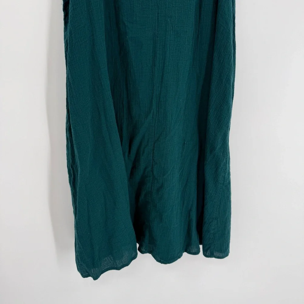Garnet Hill Dress Womens Size Small Green Gauze Sleeveless Shift Casual Basic - Picture 5 of 10